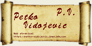 Petko Vidojević vizit kartica